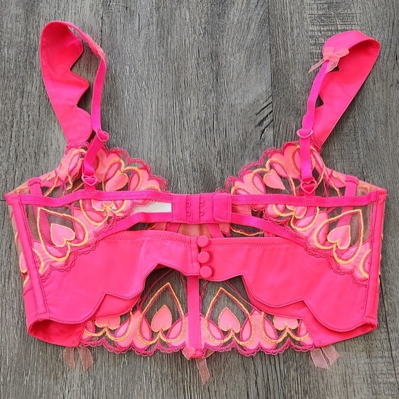 New!For Love and Lemons Graphic Hearts Bustier‎ Top - Picture 9 of 14